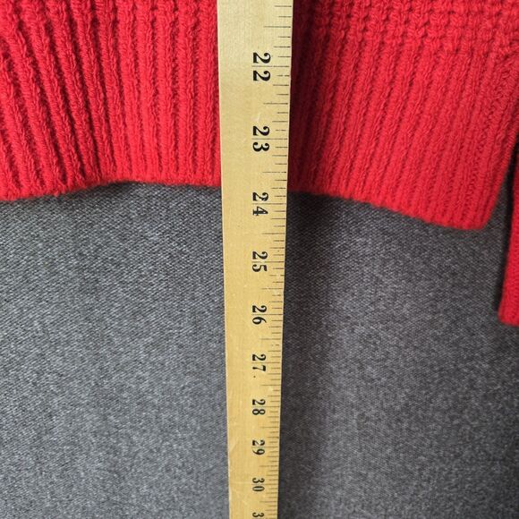 Tuckernuck M Red Caswell Fringe Mockneck Wool Blend Sweater - Picture 8 of 8